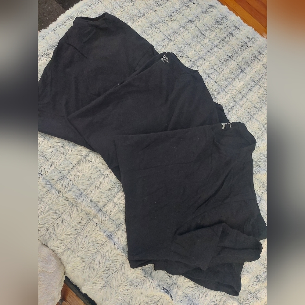 NEW‎ Lot of 3 black scoopneck undershirts XXL